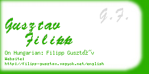 gusztav filipp business card